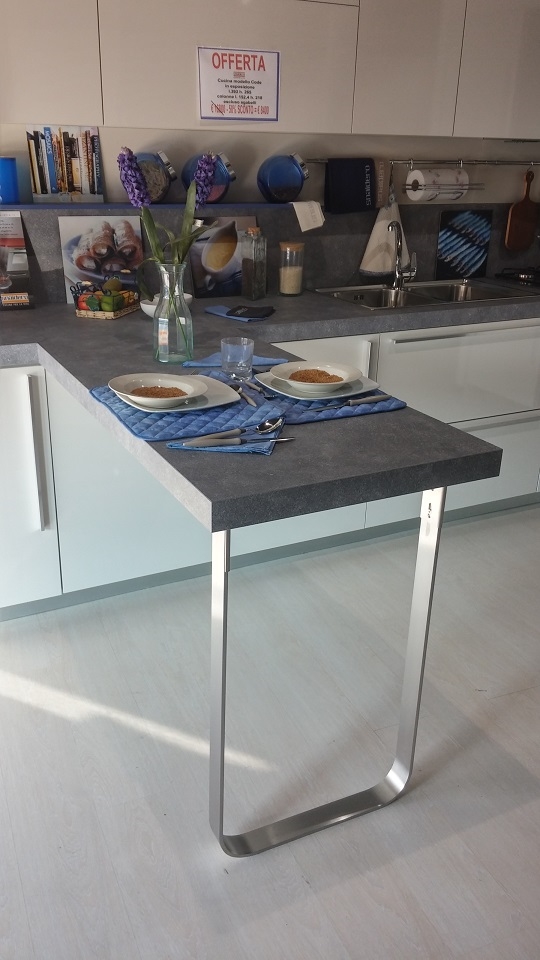 Cucina snaidero code in laminato lucido cucine a prezzi scontati Top laminato postformato rovere grigio