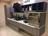 cucina lineare in laminato materico