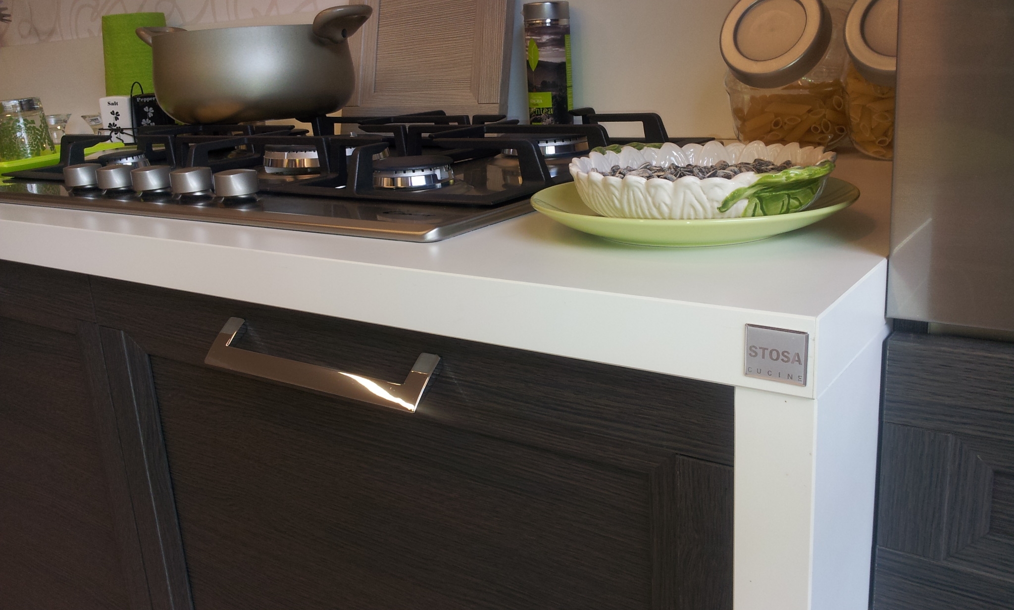 Stosa cucine cucina malibù bianca e rovere grigio scontato del 55 ... Kappa inox per ristorante