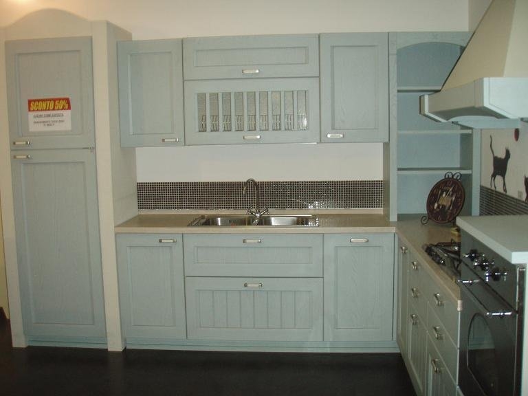 Cucina village arrital promo cucine a prezzi scontati Top laminato postformato rovere grigio