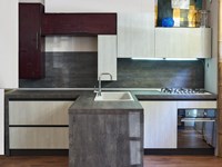 cucina moderna shabby chic vintage con penisola essenza