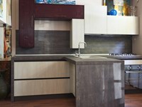 cucina moderna shabby chic vintage con penisola essenza