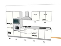 NetCucine - Cucina moderna lineare con elettrodomestici inclusi cod. 04