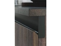 cucina design industrial effetto ossido bronzo con gola in offerta outlet