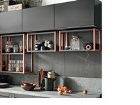 cucina legno grigia modello industrial offerta pezzo Moderne Legno Grigio completa del set eldom hotpoint a+