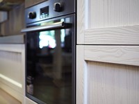 Cucine Cucina Cucina moderna con penisola da cm 180 mobile essenza rovere in offerta nuovimondi outlet scontato del -49 %