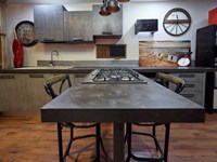 Nuovi Mondi Cucine Cucina Cucina moderna legno e bambu grey modello con penisola design in offerta