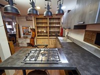 Nuovi Mondi Cucine Cucina Cucina moderna legno e bambu grey modello con penisola design in offerta