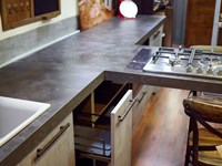 Nuovi Mondi Cucine Cucina Cucina moderna legno e bambu grey modello con penisola design in offerta