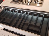 Outlet Cucina Arredo3 in vetro e laccato lucido modello Glass e Time con piano in Dekton