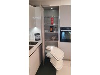 Outlet Cucina Arredo3 in vetro e laccato lucido modello Glass e Time con piano in Dekton