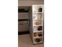 Outlet Cucina Arredo3 in vetro e laccato lucido modello Glass e Time con piano in Dekton