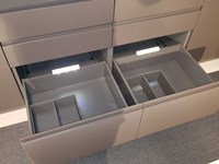 Outlet Cucina Arredo3 Wega Laccato Opaco con top in quarzo Silestone
