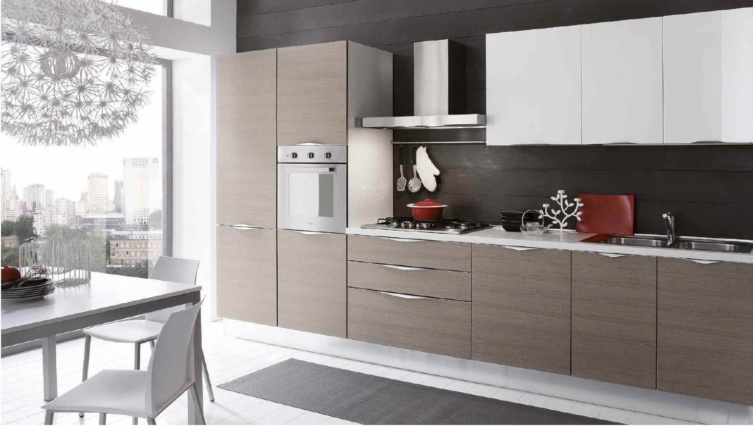 Cucina lineare cm 360 in offerta sconto 57% cucine a prezzi scontati Cucina inox casa modulabile eur