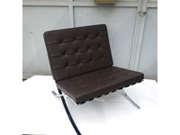 Barcelona Poltrona - L.Mies Van Der Rohe -Produzione by Proiezione -Colore Pelle Testa di Moro
