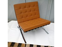 Barcelona Poltrona - L.Mies Van Der Rohe -Produzione by Proiezione -Colore Pelle Cognac