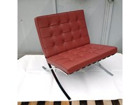 Barcelona Poltrona - L.Mies Van Der Rohe -Produzione by Proiezione -Colore Pelle Vinaccia