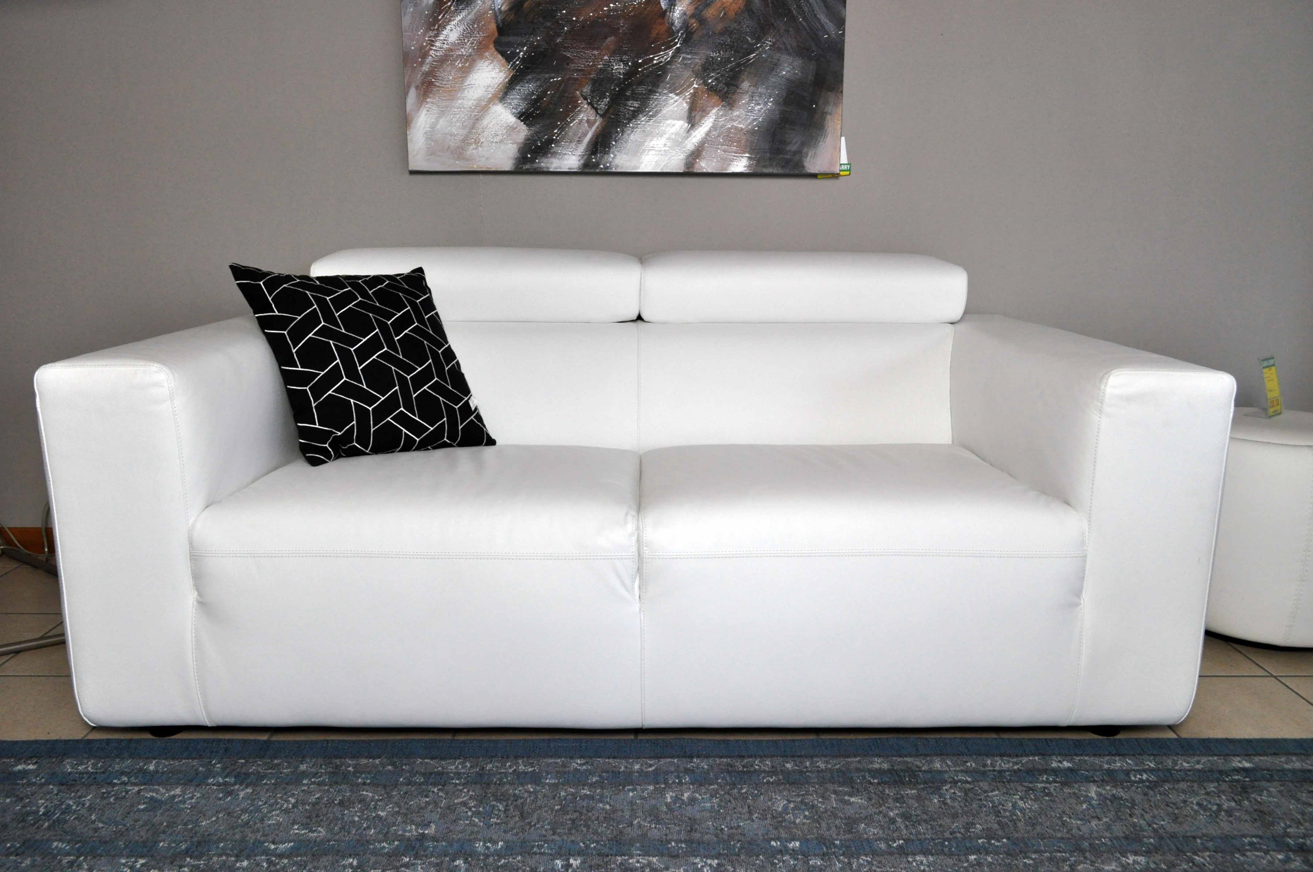 Calligaris divano upgrade in vera pelle bianco sottocosto divani ...
