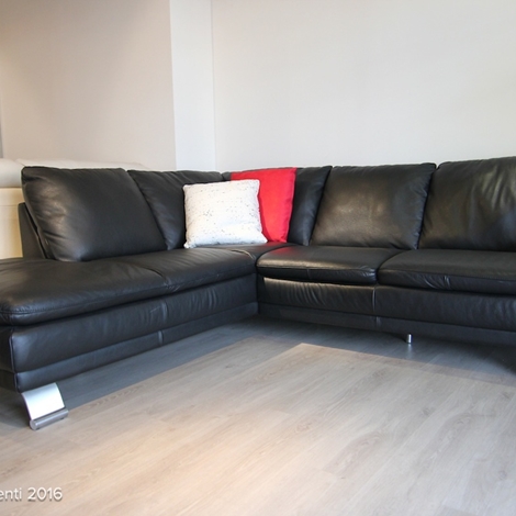 Divani & Divani by Natuzzi Divano Merak Pelle Angolare con Chaise ... Divani & Divani by Natuzzi Divano Merak Pelle Angolare con Chaise ...
