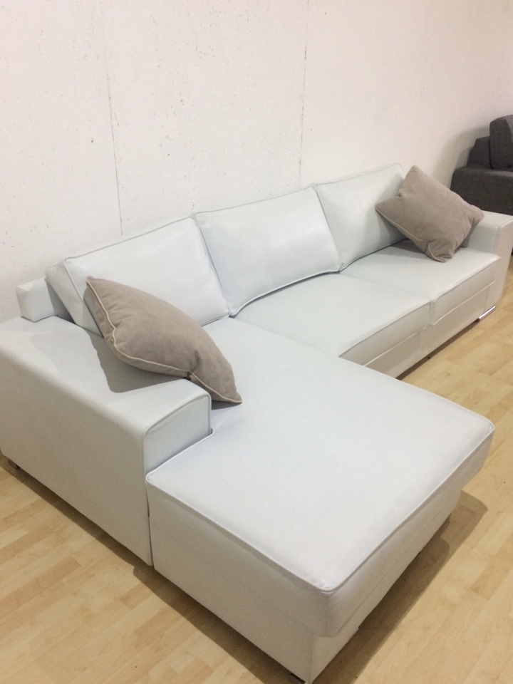 Divano Letto Angolare Pelle Bianco