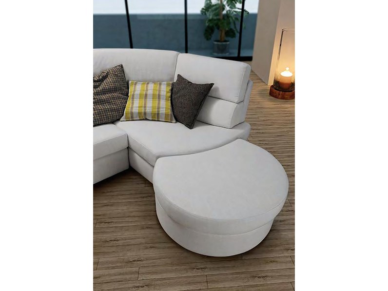 Divano con chaise longue in tessuto modello Rubino Errebi Salotti Divano con chaise longue in tessuto modello Rubino Errebi Salotti
