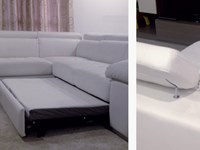 Divano letto in pelle made in italy fine serie