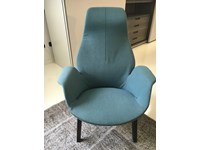 Poliform poltrona Ventura lounge Tessuto sfoderabile colore avio scontatissima