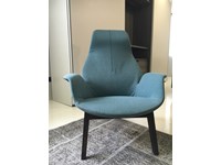 Poliform poltrona Ventura lounge Tessuto sfoderabile colore avio scontatissima