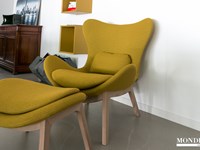 Poltrona e pouff Lazy di Calligaris scontata del 30%