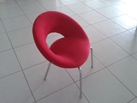 POLTRONCINA TESSUTO ROSSO