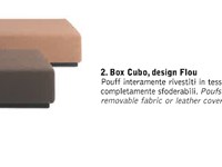 pouf flou quadrato colore blu roma