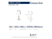 Fontana Arte Illuminazione Lampada da tavolo 2198 ta/o, fontana arte
