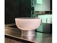 Illuminazione Alma Light,Modello Patio - Lampada da esterno di Design a Led IP 55,policarbonato e Argento,ricaricabile senza Filo