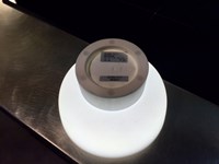 Illuminazione Alma Light,Modello Patio - Lampada da esterno di Design a Led IP 55,policarbonato e Argento,ricaricabile senza Filo