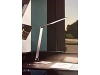 Fabas Luce, Lampade da tavolo di Design, modello Versilia in alluminio spazzolato - alimentazione a Led