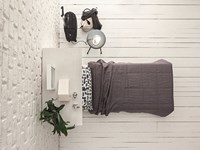 Colonna letto estraibile Birex modello X-Box. Mobile contenente letto estraibile compreso di rete ortopedica e materasso in resina.