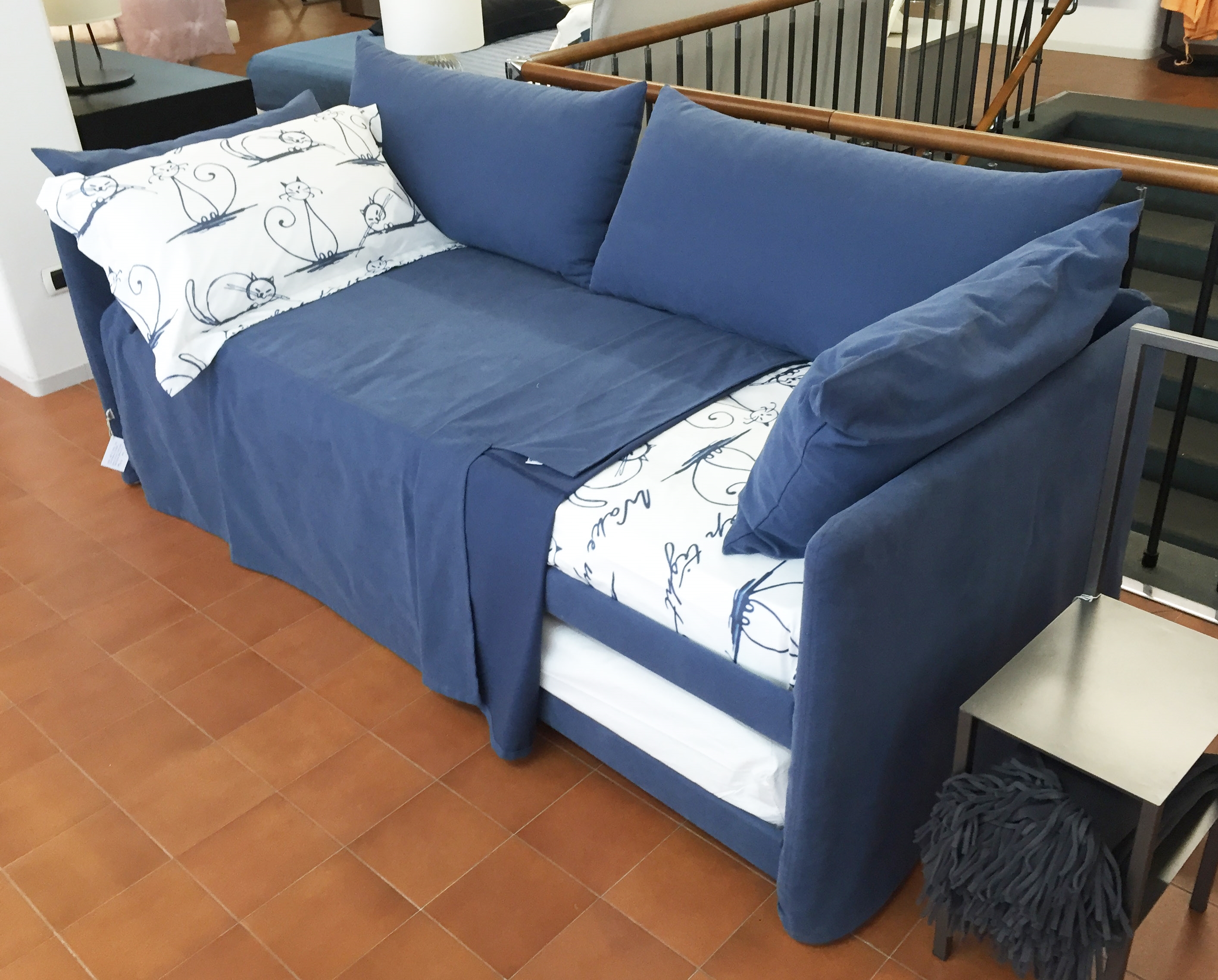 Flou Letto Duetto Singolo completo con secondo letto ...