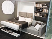 Letto matrimoniale a scomparsa con divano Clei Milano con forte sconto