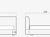 LETTO DESIGN CUOIO CINTURATO