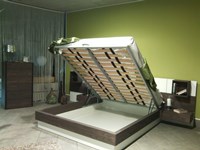 FIMAR Letto con contenitore e rete a doghe in legno