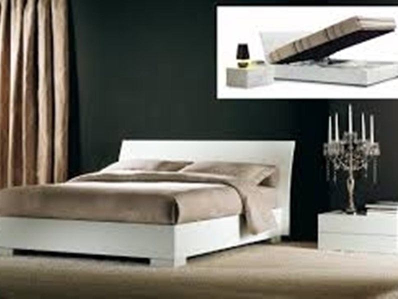 Letto in legno con contenitore Vanity Oggioni a prezzo ...