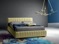Letto matrimoniale imbottito Nick di Samoa Bside