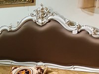 letto matrimoniale in massello di noce laccato bianco scontato del 52%