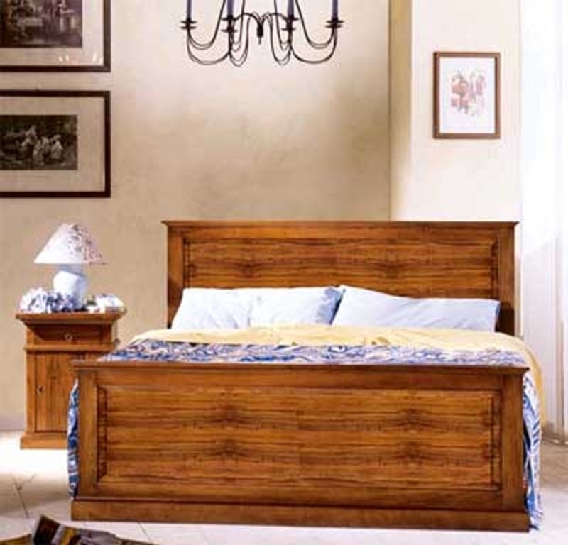 Letto matrimoniale modello Asolo in legno massello stile ...