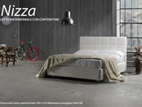 Letto imbottito con contenitore mod. Nizza