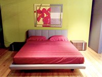 Letto matrimoniale Sirio e 2 comodini Abaco scontati del 30%