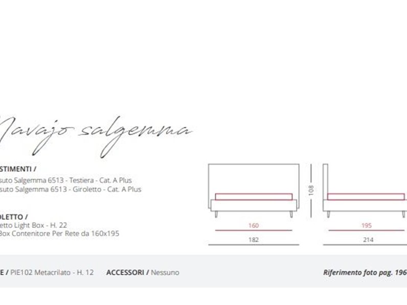 Letto moderno con contenitore Navajo Artigiana letti a prezzo scontato