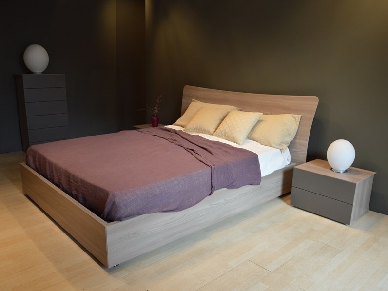 Letto Orme modello Metide Matrimoniale Moderno Legno - Sconto del - 50%