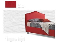 Letto piazza e mezzo Barbara Young Stilfar moderno imbottito