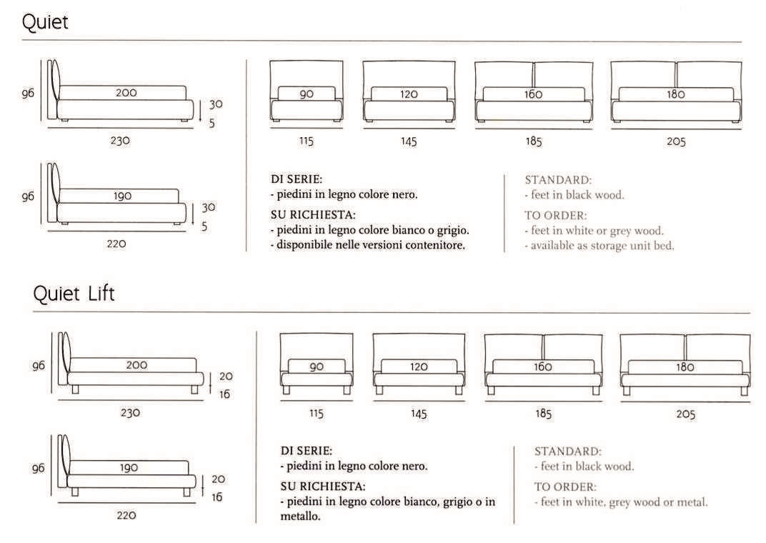 Letto matrimoniale Samoa modello Quiet - Letti a prezzi ...